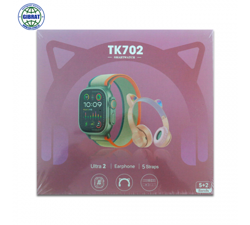 Наушники беспроводные+Часы 5+2 ТК 702.