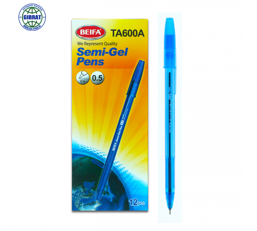 Ручка шариковая BEIFA, синий, 0,5мм.  600-02