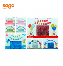 Растяжка, дождик-штор для фотозоны, S014-RED