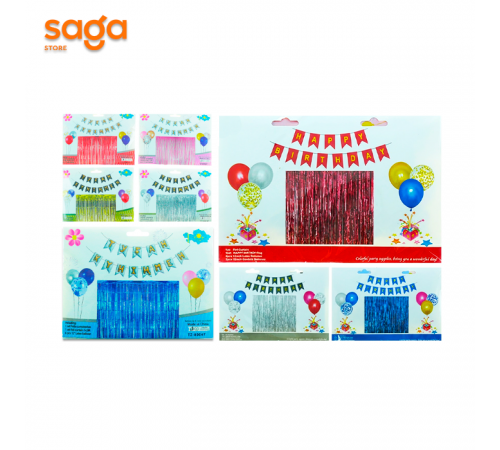 Растяжка, дождик-штор для фотозоны, S014-RED