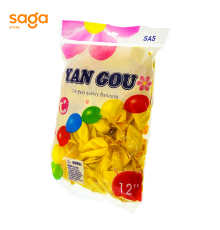 Шары однотонные желтые "Yan Gou", пачка