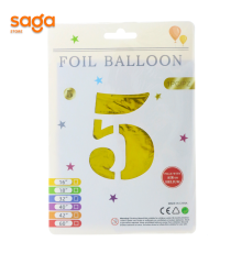 Надувные фольговые шарики 5 размер-32 золото. 1/600