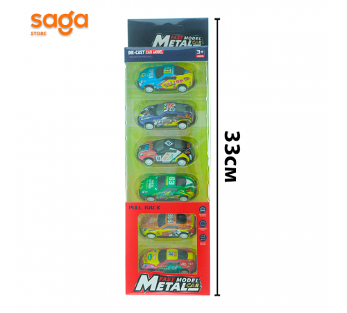 Набор металлических машинок в коробке-6шт.  6х 366-