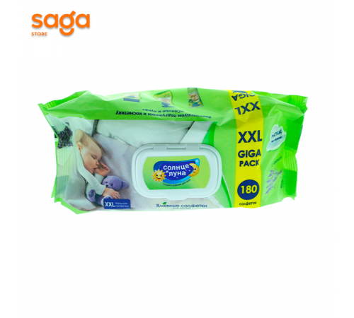 Салфетки влажные  Солнце и луна 180шт.