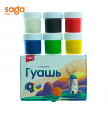 Краска гуашь "LORI" 6 цветов, 004.