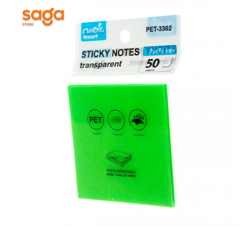 Прозр стикеры 76*76мм PET- 3302