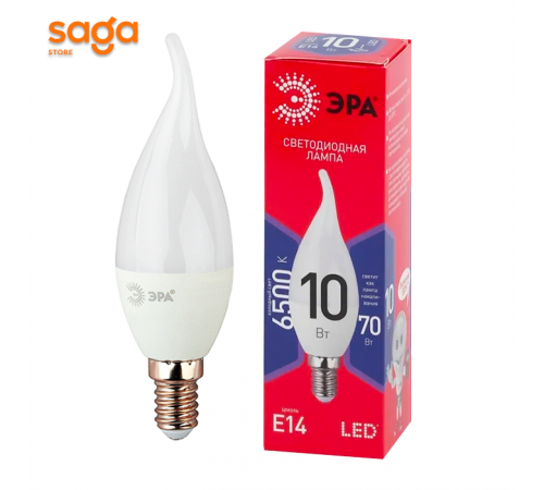 Лампа светодиодная ЭРА 10в свеча