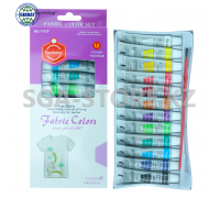 Набор акриловых красок для рисования на одежде "Keep smiling", 12 цветов, 12мл, 7112F