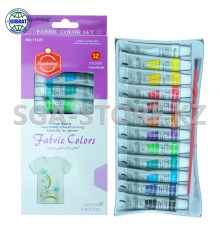 Набор акриловых красок для рисования на одежде "Keep smiling", 12 цветов, 12мл, 7112F