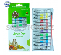 Набор акриловых красок для рисования"Keep smiling", 12 цветов, 12мл, 7112А