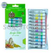 Набор акриловых красок для рисования"Keep smiling", 12 цветов, 12мл, 7112А