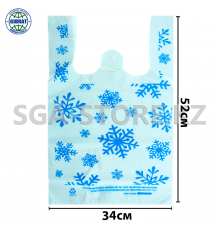 Пакет/Майка "Снежинка", 340*520мм, в мешке-60 рулонов, в пачке-40шт.