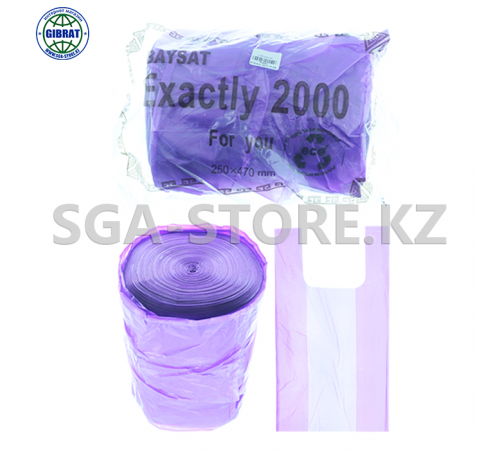 Пакет/Майка "BAYSAT", 3 нан/250*470мм, в мешке-18 рулонов, 2000гр.