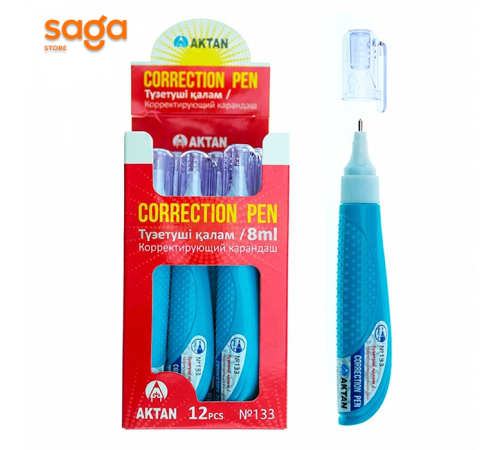 Корректирующий ручка/Штрих "Актан", 8мл, в блоке 12/576 AN-133