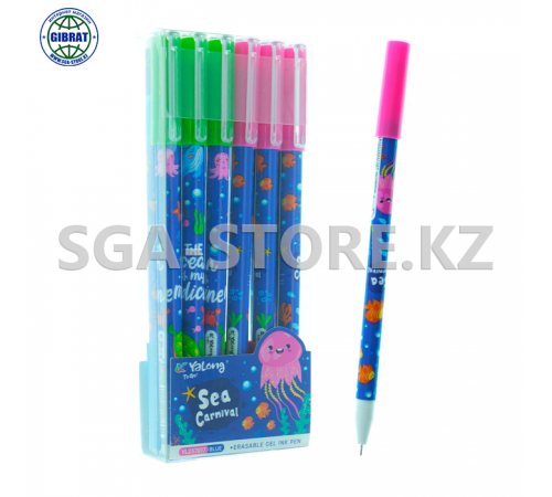 Ручка стираемая "Ya long", синяя, в упаковке-12шт. YL 237017.