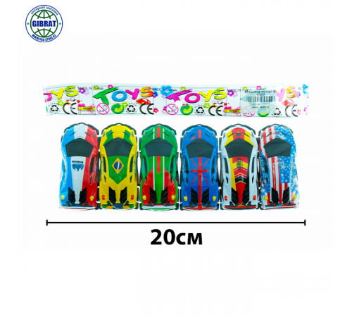 Машина металлическая, в наборе-6шт. 1002.