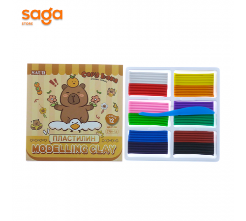 Пластилин 6цв Saur 7701-12.