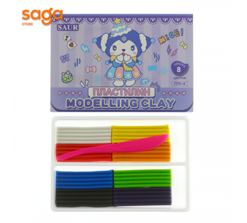 Пластилин 6цв Saur 7701-8.