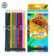 Цветные карандаши "Braden" со стёркой, 12 цветов,  8052