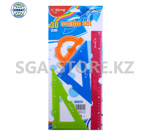 Линейки в наборе "YaLong", 30см, пластиковые, YL 33002