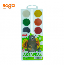 Краска акварельная LORI, 12цв. 002