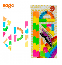 Линейки в наборе-5шт, пластиковый 30см, 1829.