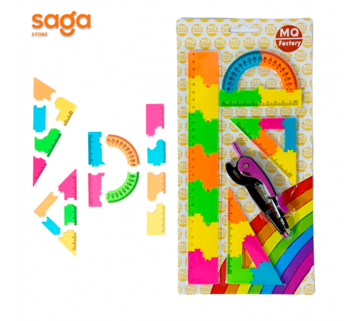 Линейки в наборе-5шт, пластиковый 30см, 1829.