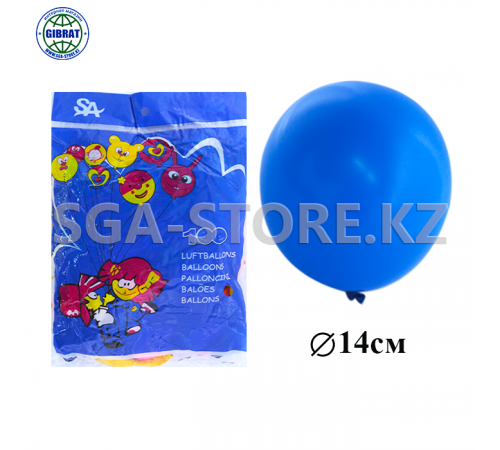 Шары надувные, разноцветные, размер-14см, в пакете-100шт.
