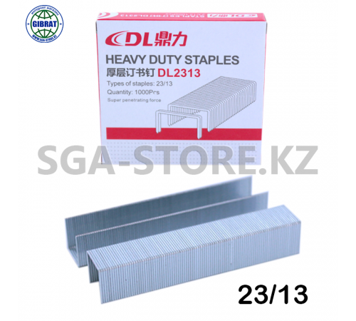 Скобы "DL" 23/13, в коробке-10 пачек, в пачке-1000шт.