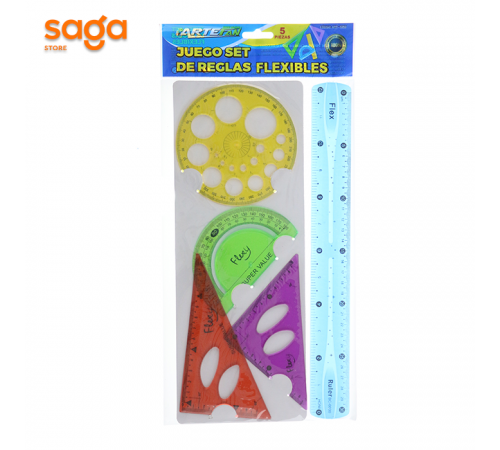 Линейки в наборе-5шт, гелевый 30см,  1069.