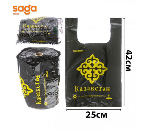 Пакет/Майка Гигант 3-нан 2000гр 1/15 "Казахстан-Арман" черный 250*420мм