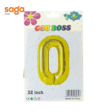 Надувные фольговые шарики 0 размер-32 золото. 1/600