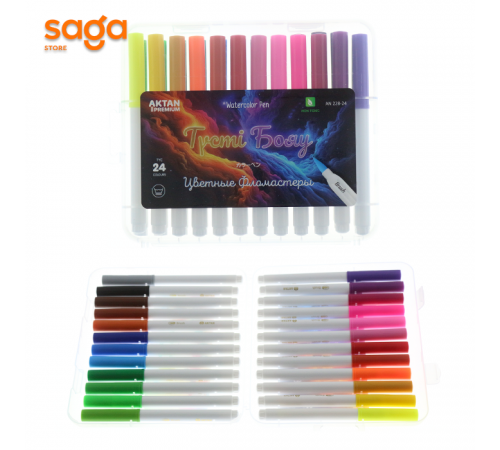 Цветные фломастеры AKTAN 228-24