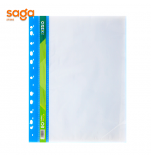 Файл L 80л (cиний) пластиковый, с вкладышами, 1/10/160