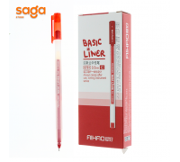 Ручка гелевая "Aihao", 0,5мм, красный 12/1728 8761