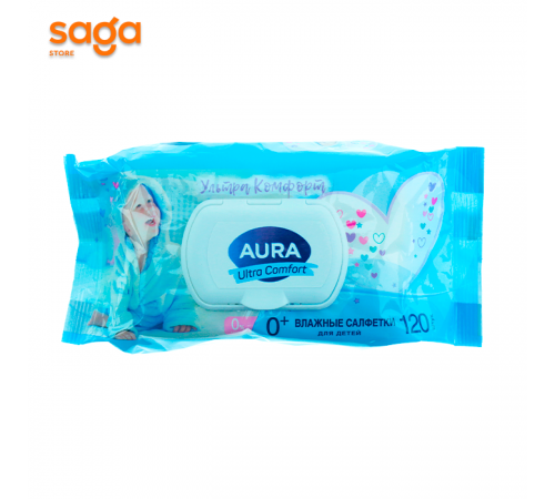 Салфетки влажные  AURA 120шт