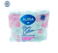 Ватные палочки AURA в пакете 200шт.