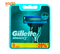Сменные кассеты для GILLETTE MACH 3, в упаковке-8шт.