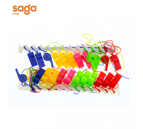 Свисток пластиковый разноцветный 966-13 цена за 24шт