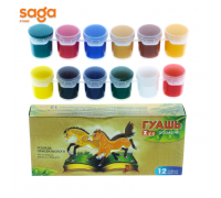 Краска гуашь "ГЕПАРД" 12цветов, 004. 1/10/60