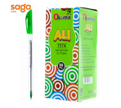 Ручка шариковая зеленый Обама ALI 7774. 50шт