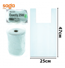 Пакет/Майка Гигант 3-нан 2500гр 1/15 "BAYSAT-ЭКО" 250*470мм