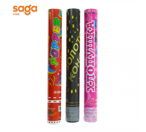 Хлопушка 40см. конфетти бумфети дождь из золота "Золотое конфетти"