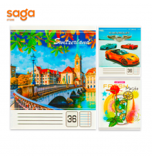 Тетрадь общая, 36л, А5, в линейку.