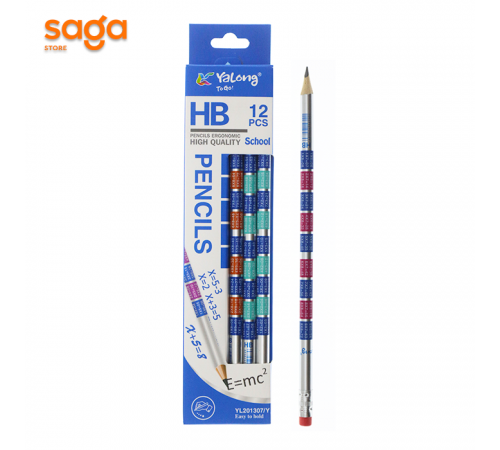 Карандаши простые чернографитные "Yalong"+таблица умножение, в упаковке 12шт.  201307