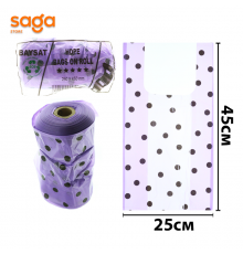 Пакет/Майка "Горох", 3 нан/250*450мм, в мешке-24рулонов, 880гр.