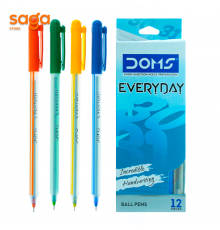 Ручка шариковая "Doms", синий, в коробке-12шт. 3411.