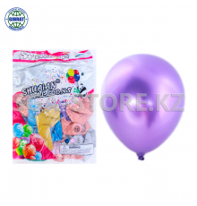 Надувные хромовые разноцветные шары, в пачке-50шт.