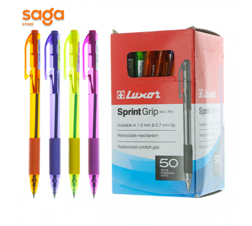 Ручка шариковая Luxor SprintGrip, синий, 0,7мм. 1240.