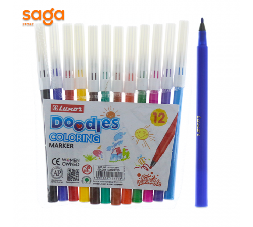 Фломастеры Luxor, 12цв, 6101-12цв